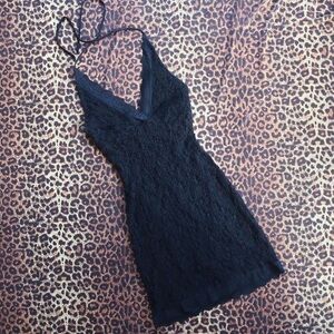Bebe lace halter dress